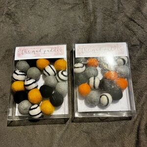 Two Wool Felt Ball Garlands